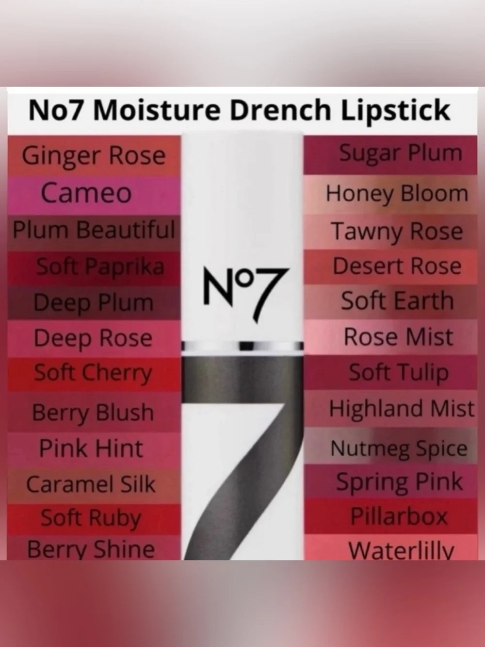 New Boots No7 Moisture Drench Lipstick Honey Bloom 740